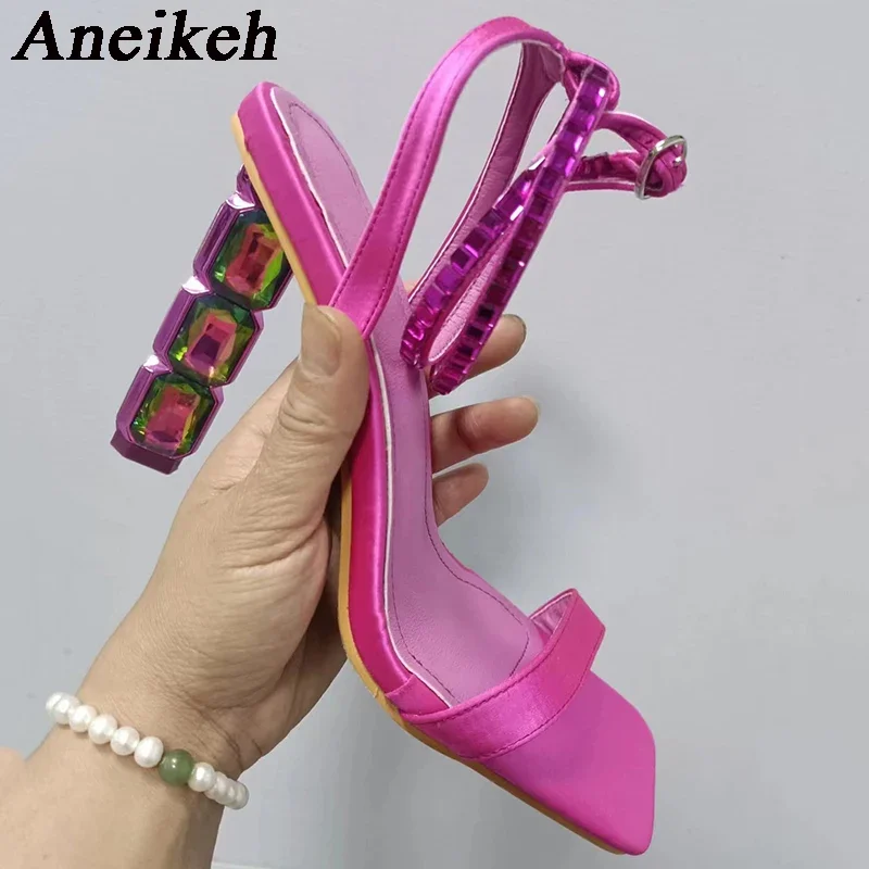 Women'S Fashion Underwear - Aneikeh Square Head Crystal Diamond Shiny