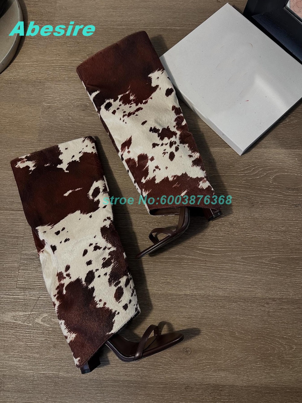 Cow Pattern Patchwork Suede Sa – Women'S Fashion Boots Bewertung und Preis