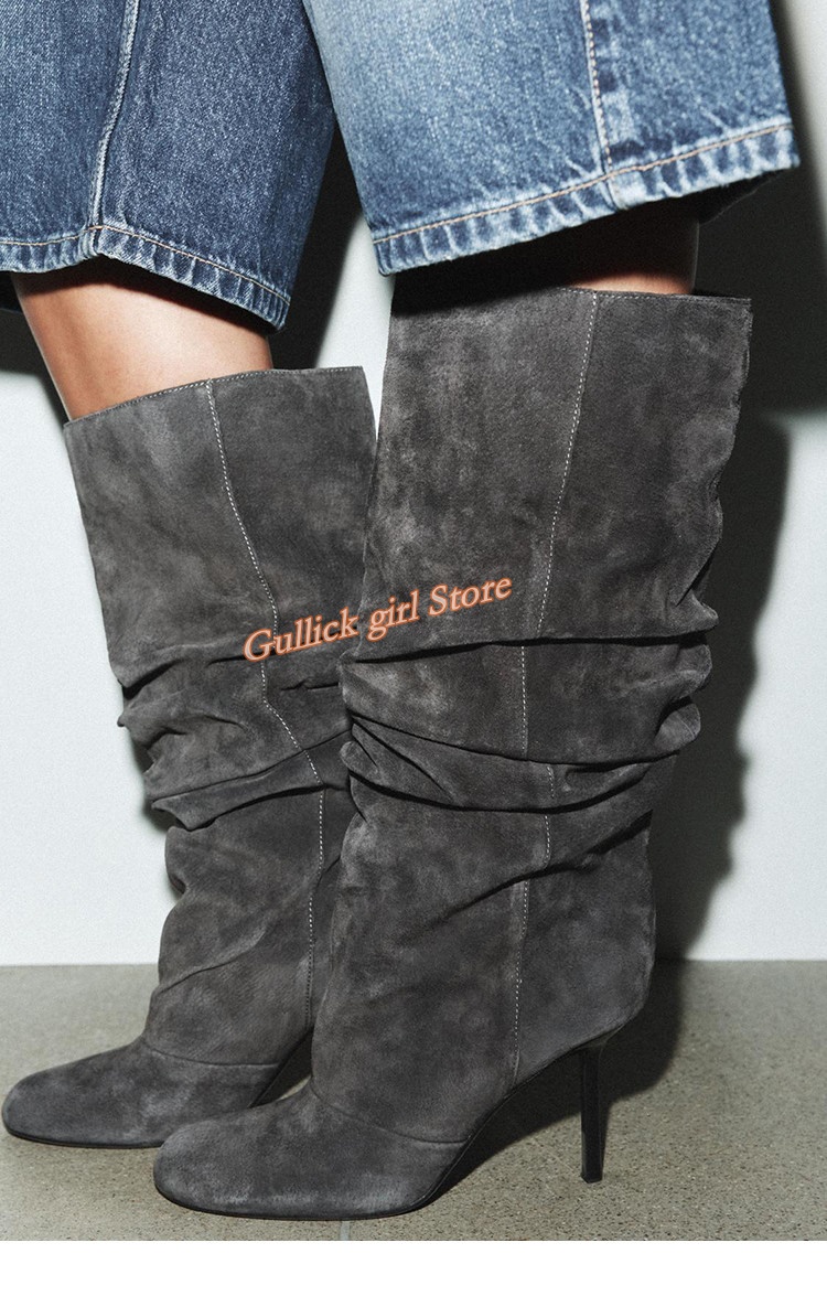 Suede Slouchy Knee High Boots  – Women'S Fashion Winter 2026 Bewertung und Preis