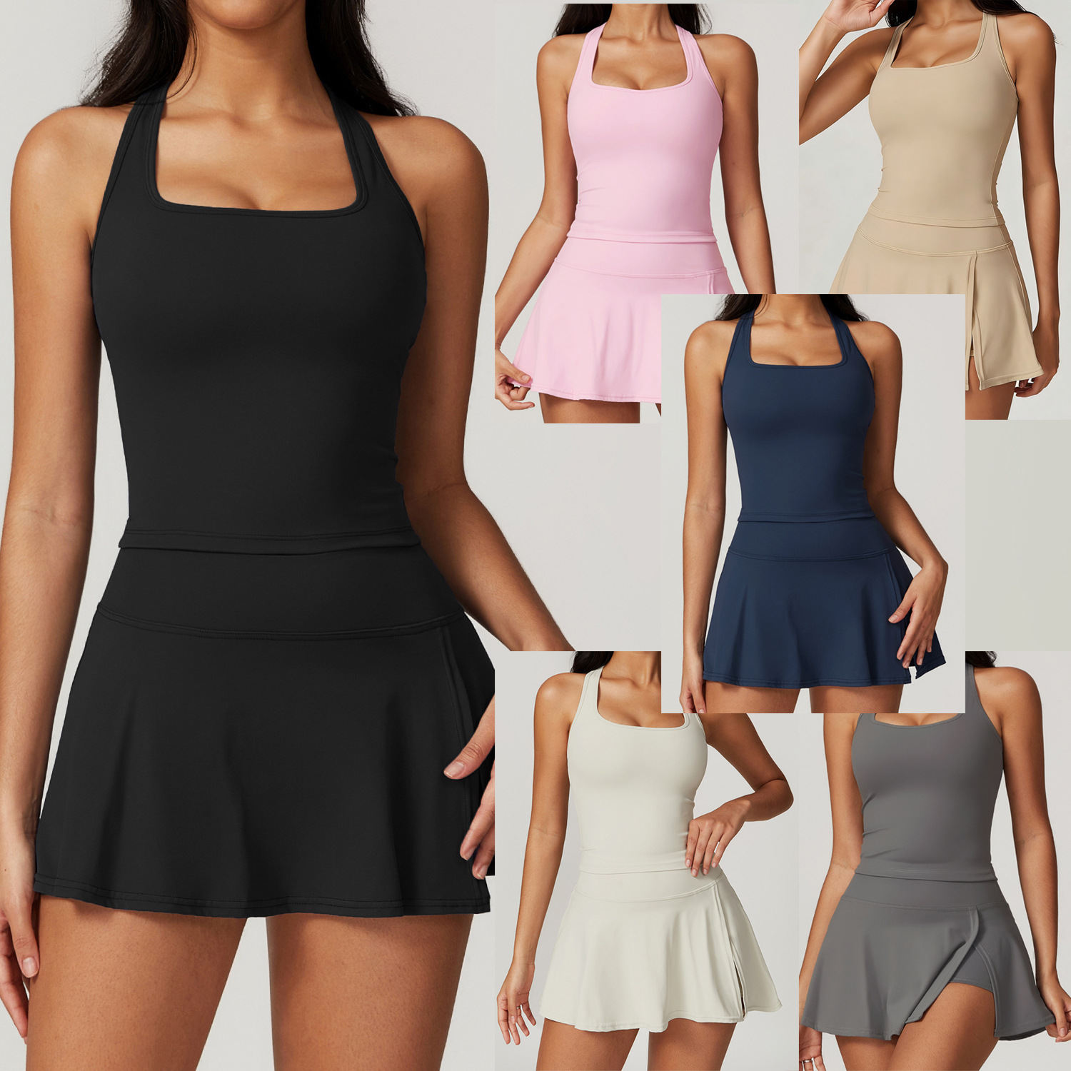 2 Piece Tennis Dresses for Wom – V Neck Cami Top Bewertung und Preis