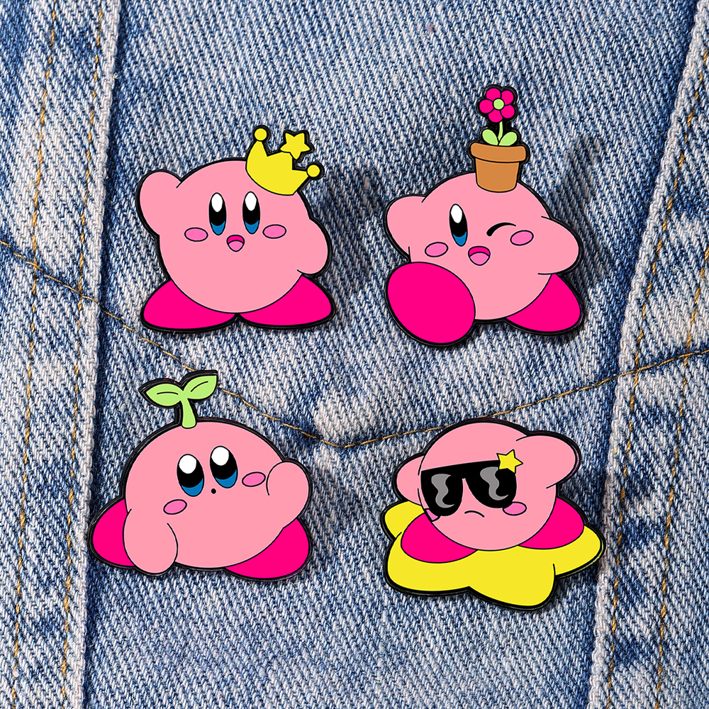 4pcs Kirby Enamel Lapel Pins S – Women Fashion Jeans Bewertung und Preis