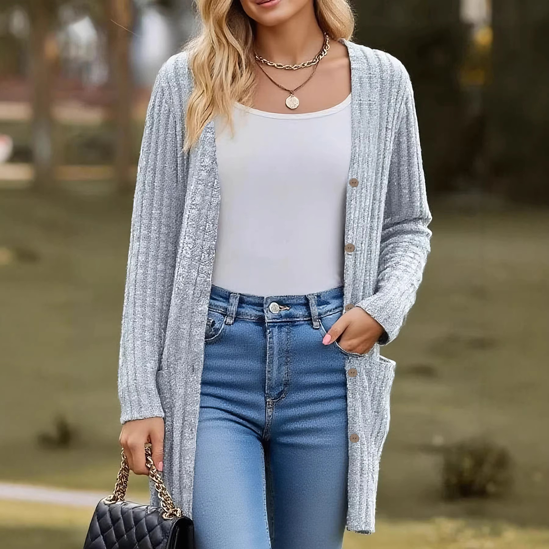 Plus-size Women's Fleece-lined – Longline Cardigan Knit Bewertung und Preis
