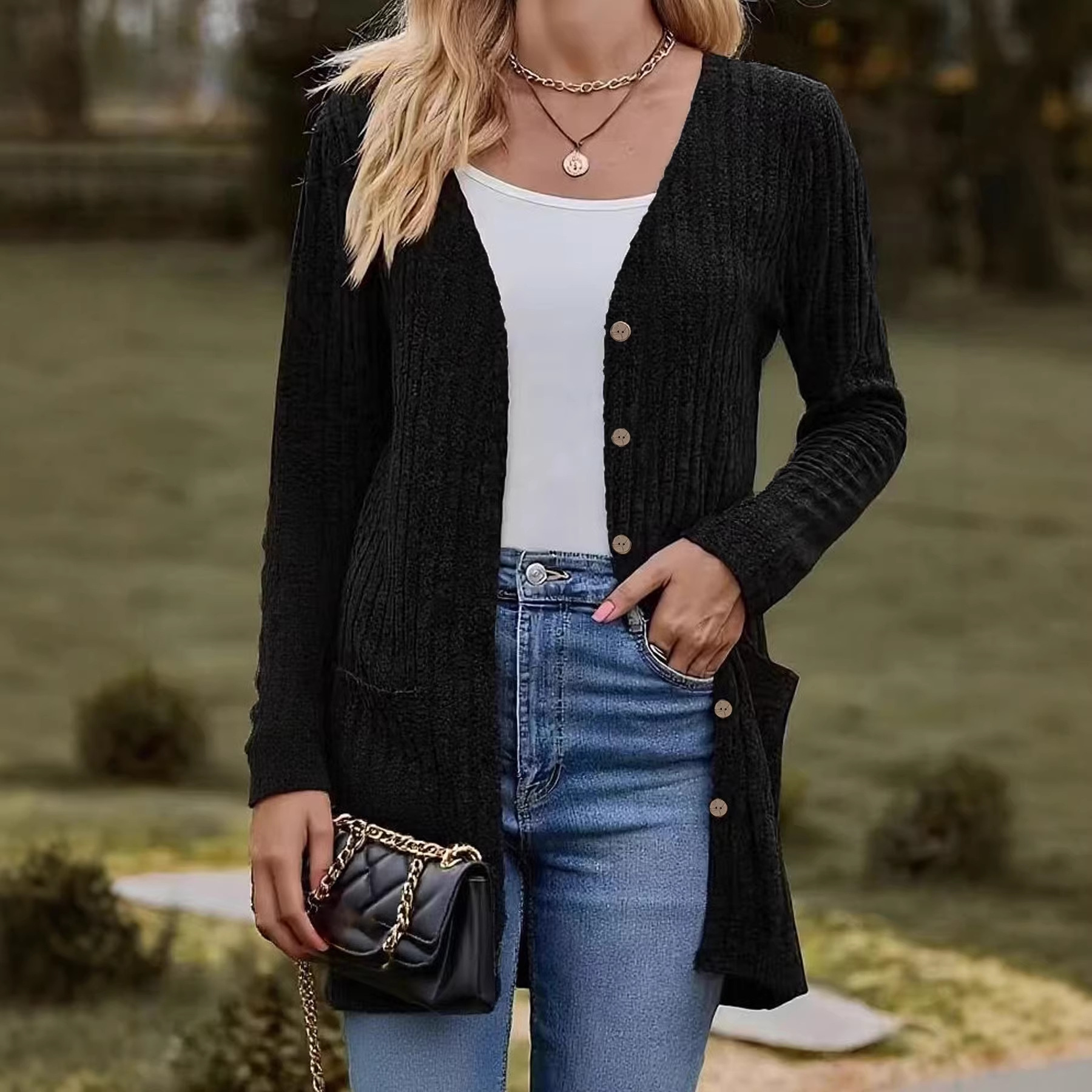 Plus-size Women's Fleece-lined – Longline Cardigan Knit Bewertung und Preis