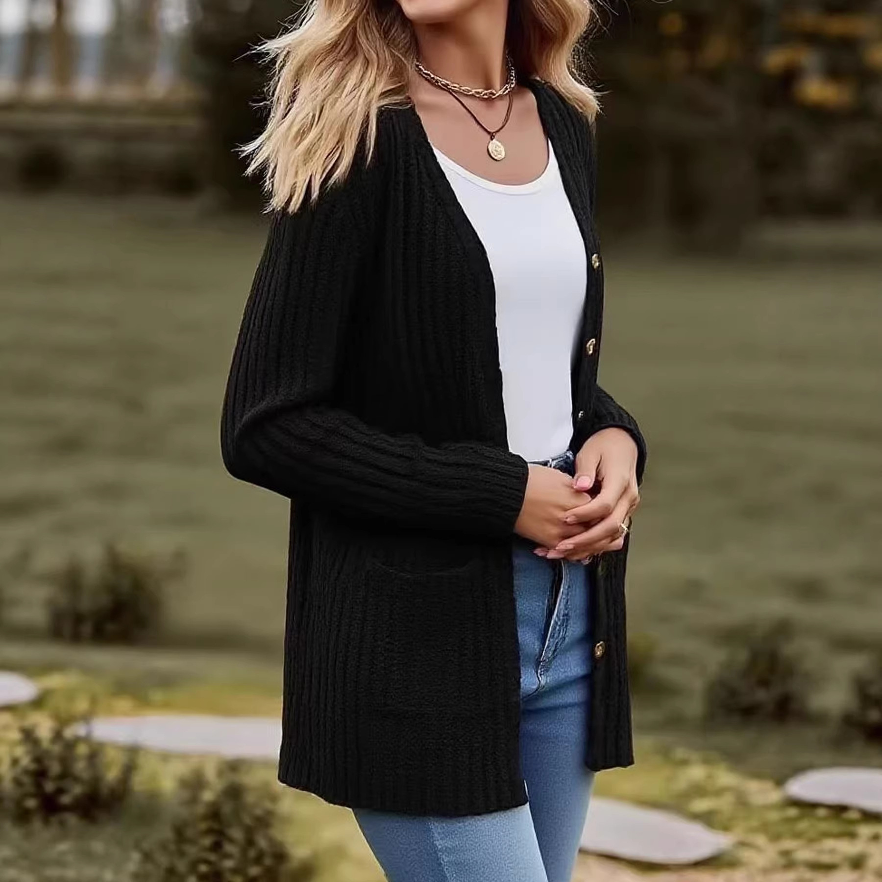 Plus-size Women's Fleece-lined – Longline Cardigan Knit Bewertung und Preis