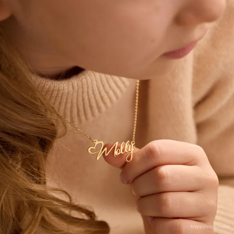 Custom Name Heart Necklace For – Xl Women'S Fashion Bewertung und Preis
