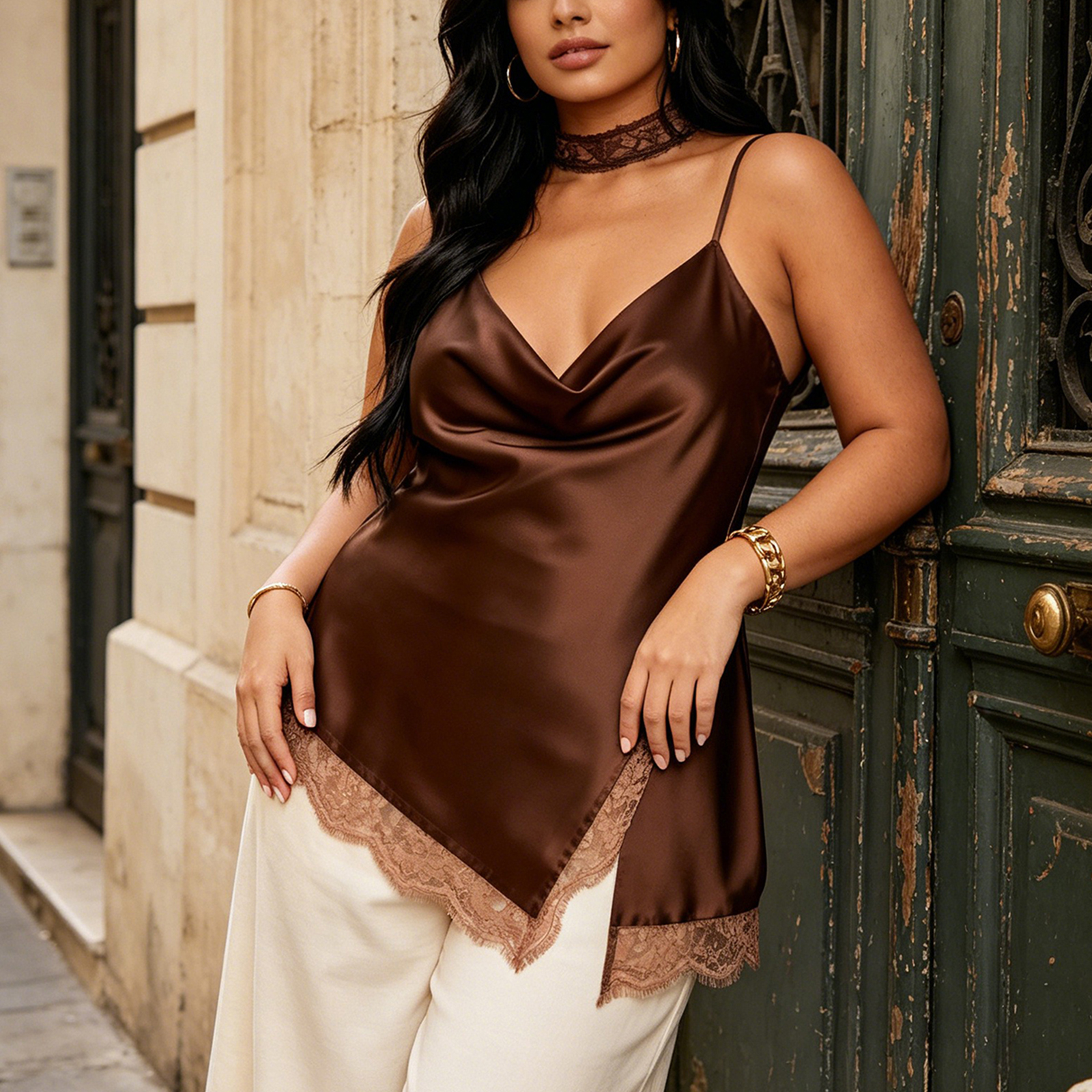 2026 Sexy Women's Plus Size Ca – V Neck Cami Top Bewertung und Preis