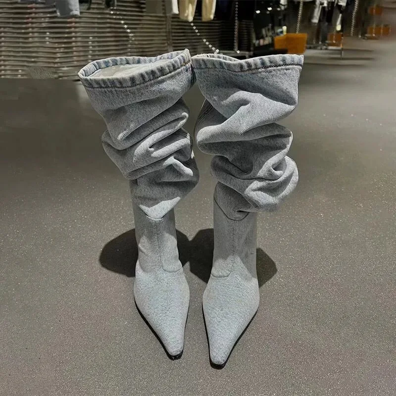 High Heel Long Tube over Knee  – Women Fashion Jeans Bewertung und Preis