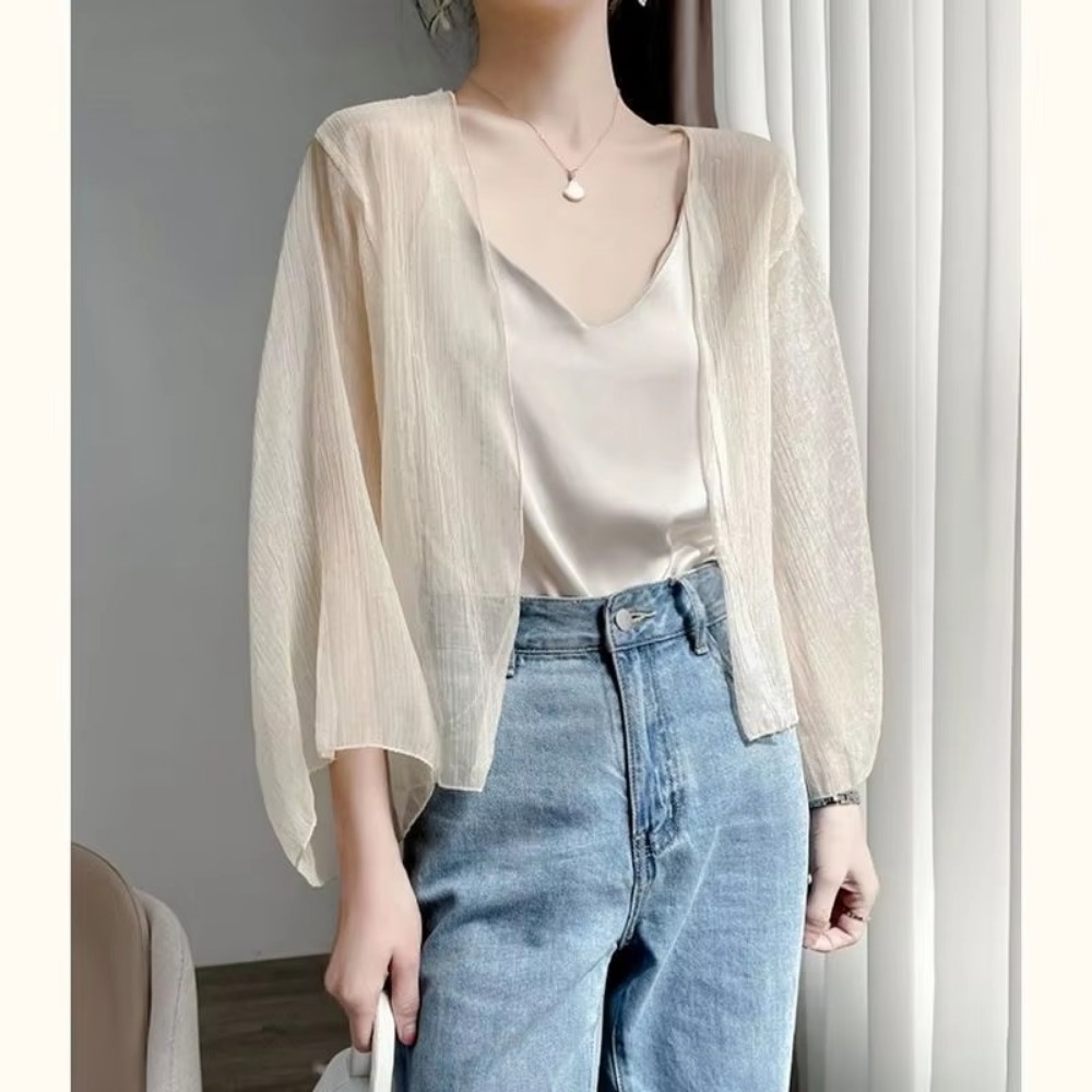 Summer Crinkle Women Cardigan  – Women'S Fashion Knitwear Bewertung und Preis