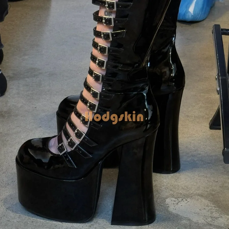 Gothic Black Buckle Platform B – Women'S Fashion Winter 2026 Bewertung und Preis