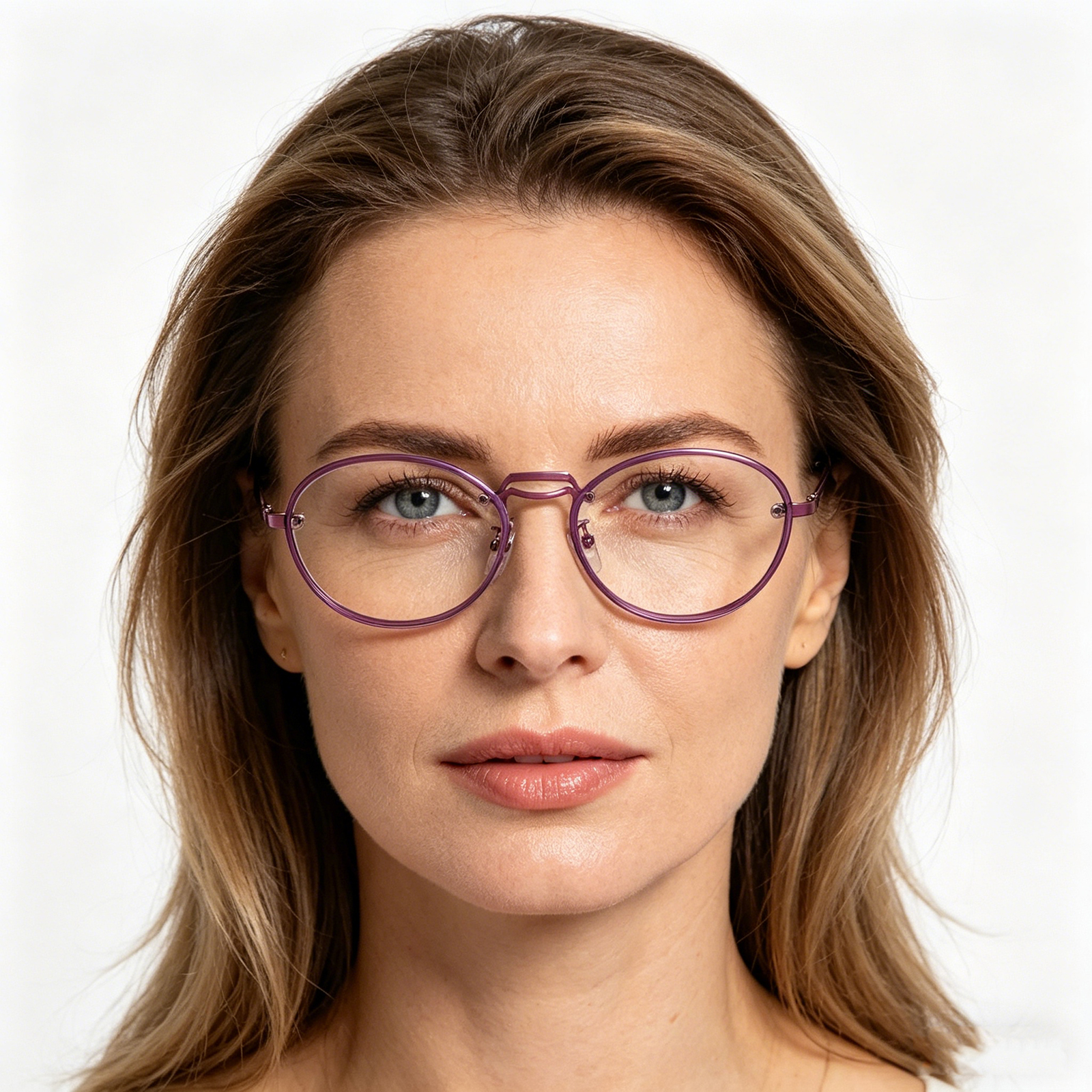 Women's Oval Purple Anti Blue  – Women'S Fashion Glasses With Clear Lenses Bewertung und Preis