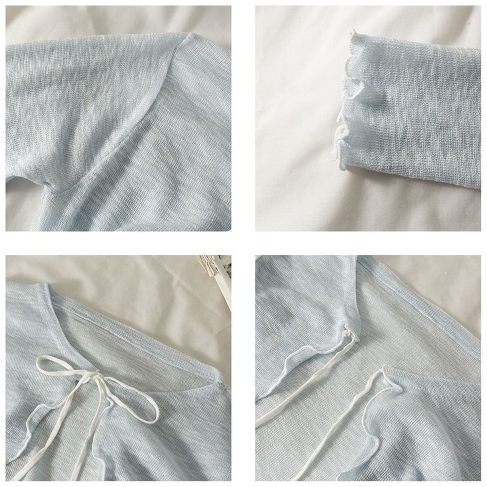 Thin Sunscreen Cardigan Ruffle – Women'S Fashion Knitwear Bewertung und Preis