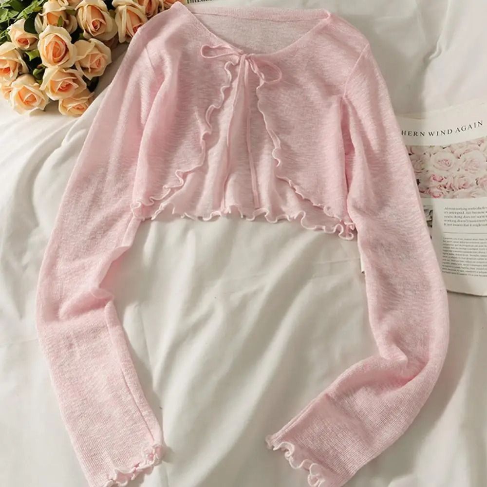 Thin Sunscreen Cardigan Ruffle – Women'S Fashion Knitwear Bewertung und Preis