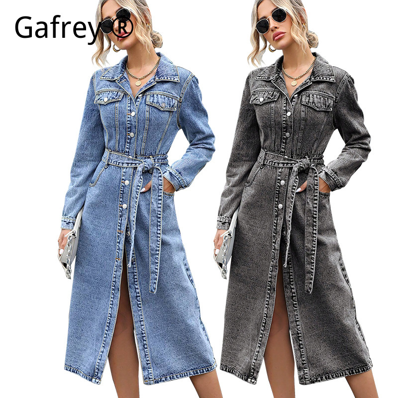 Women Long Sleeve Denim Dress  – Women Fashion Jeans Bewertung und Preis