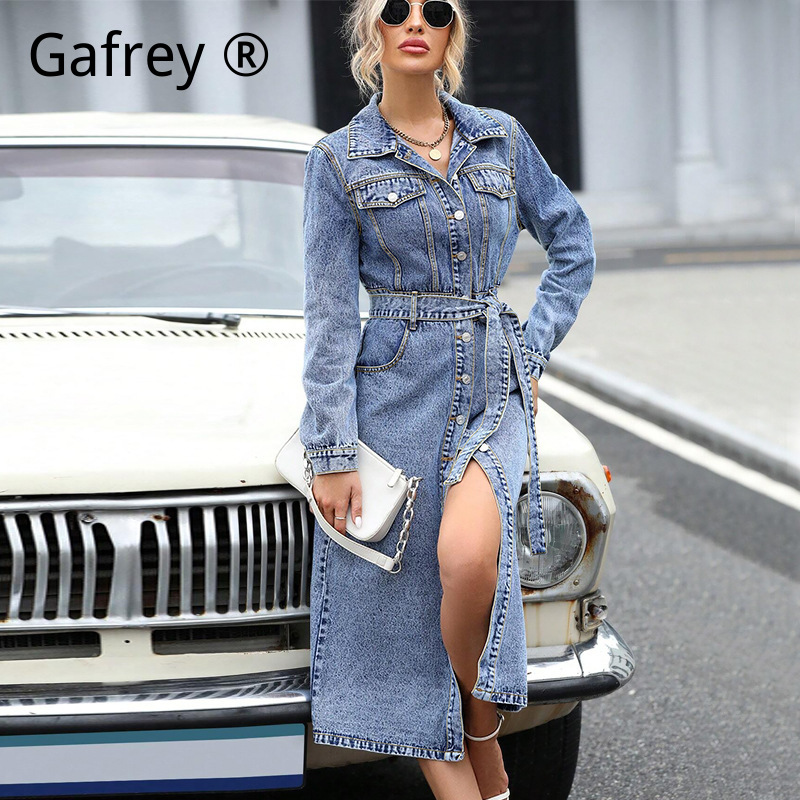 Women Long Sleeve Denim Dress  – Women Fashion Jeans Bewertung und Preis