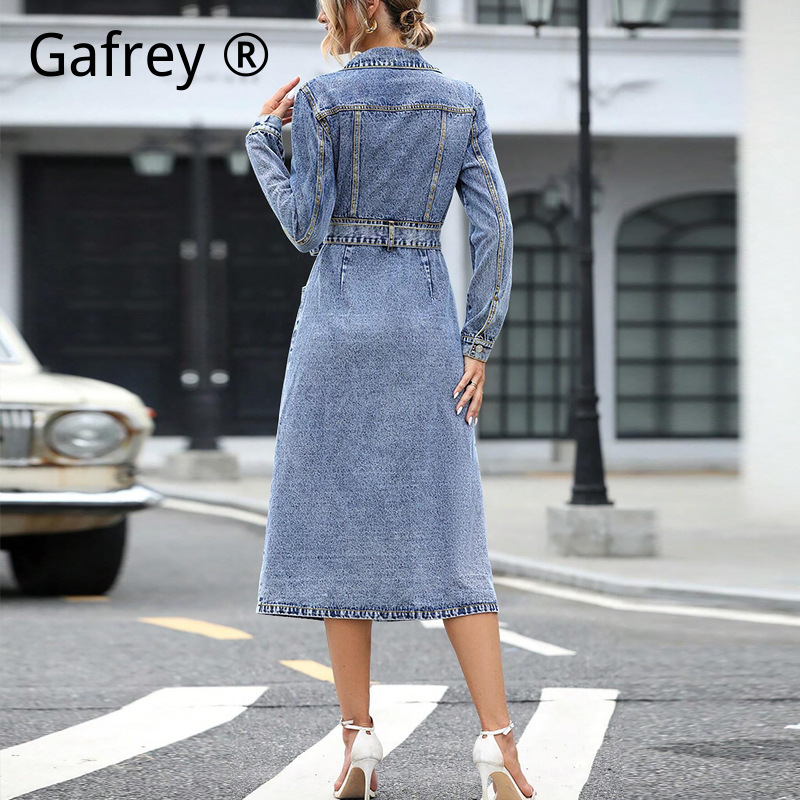 Women Long Sleeve Denim Dress  – Women Fashion Jeans Bewertung und Preis