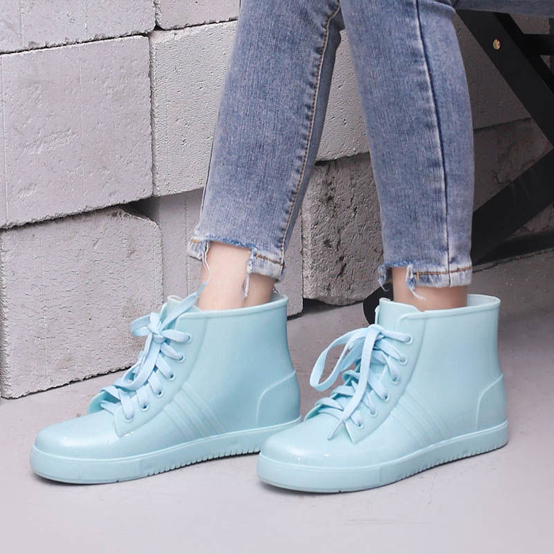 Fashion Lace Up Rainshoes Wome – Women'S Fashion Rain Boots Bewertung und Preis