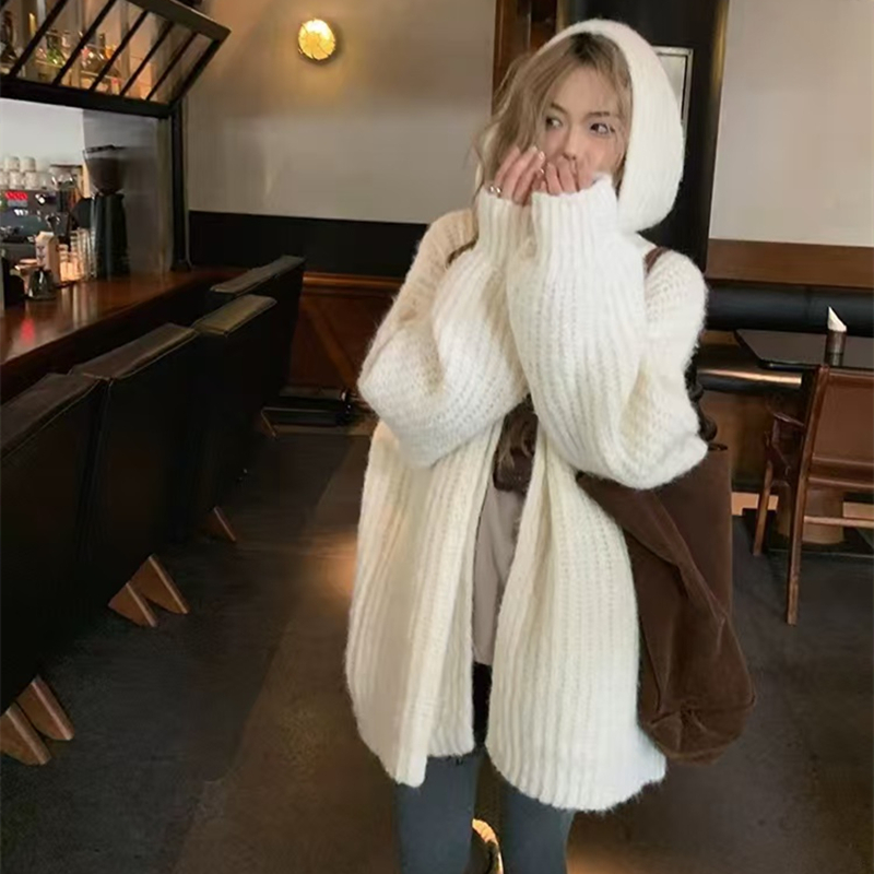 Chunky Knit Open Front Hooded  – Longline Cardigan Knit Bewertung und Preis
