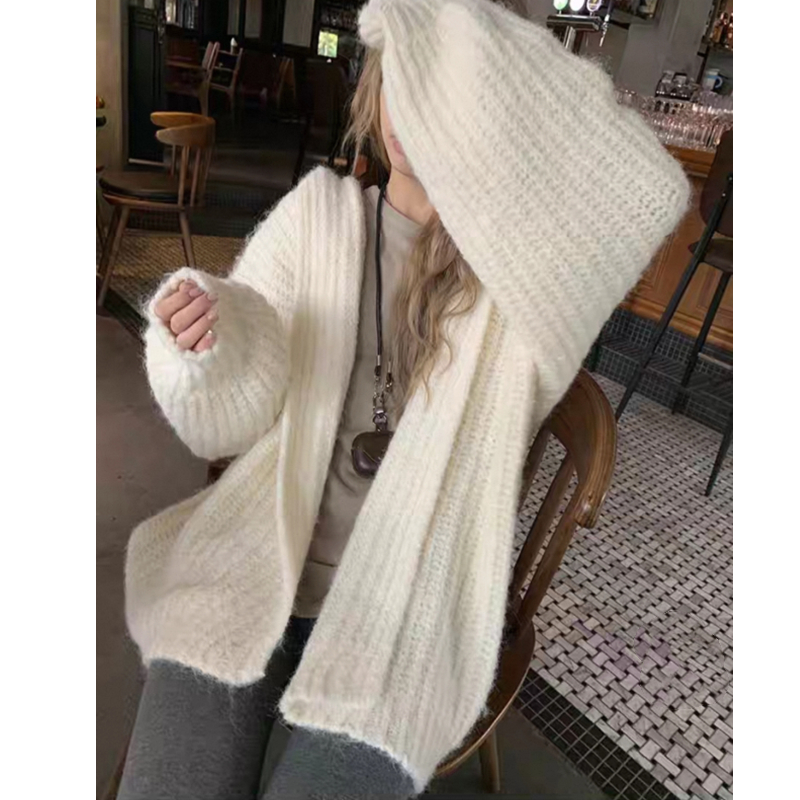Chunky Knit Open Front Hooded  – Longline Cardigan Knit Bewertung und Preis