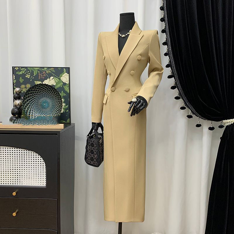 Spring Autumn Lapel Khaki Wome – Xl Women'S Fashion Bewertung und Preis
