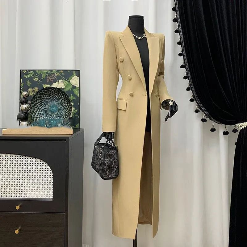 Spring Autumn Lapel Khaki Wome – Xl Women'S Fashion Bewertung und Preis