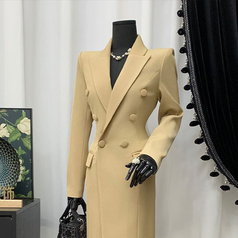 Spring Autumn Lapel Khaki Wome – Xl Women'S Fashion Bewertung und Preis