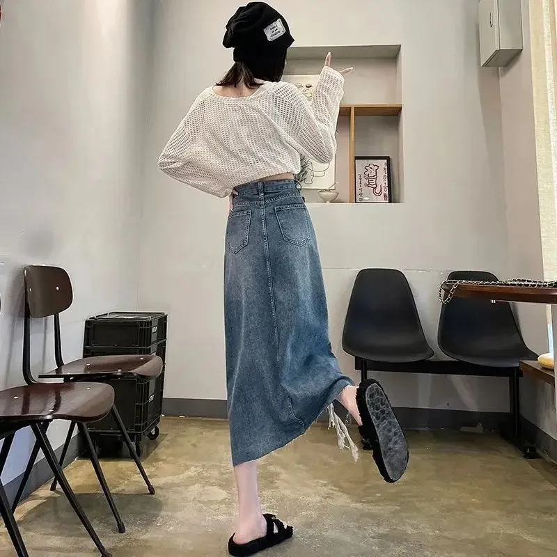 Women's Denim Skirt High Waist – Women Fashion Jeans Bewertung und Preis