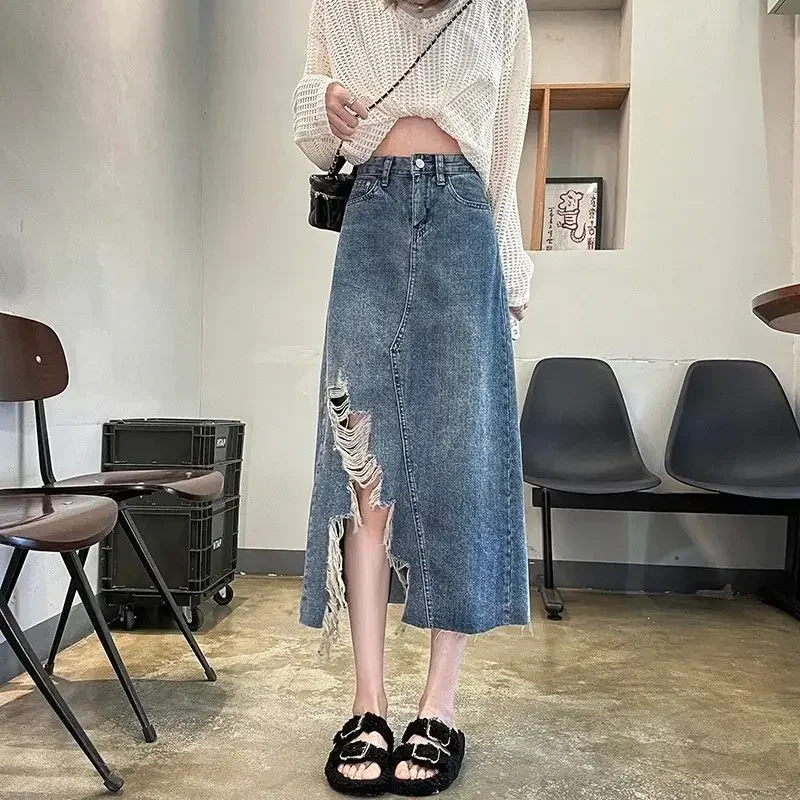 Women's Denim Skirt High Waist – Women Fashion Jeans Bewertung und Preis