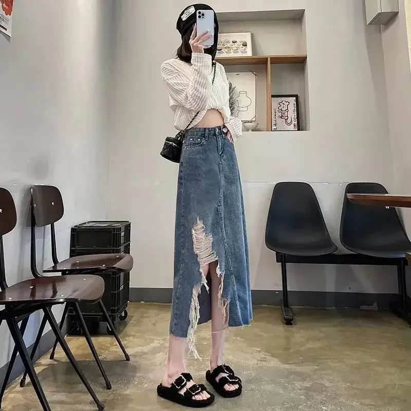 Women's Denim Skirt High Waist – Women Fashion Jeans Bewertung und Preis