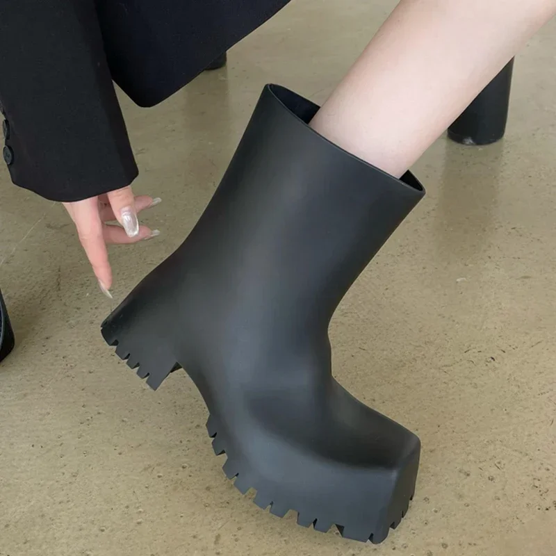 High Quality Soft Leather PU A – Women'S Fashion Rain Boots Bewertung und Preis
