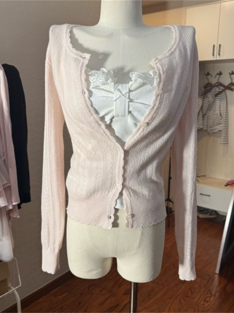 Korean Fashion Slim Fit White  – Longline Cardigan Knit Bewertung und Preis