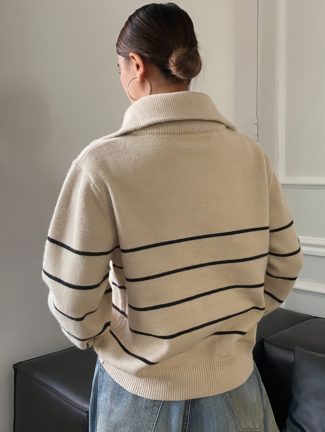 Plus Size Women Striped Cardig – Women'S Fashion Knitwear Bewertung und Preis
