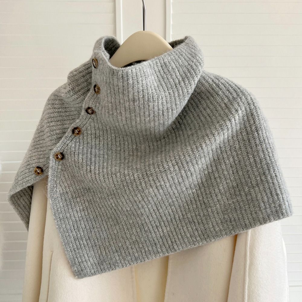 Classic Button Knitted Shawl W – Women'S Fashion Knitwear Bewertung und Preis