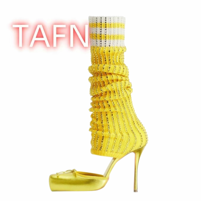 Women's Knitted High Heels Pum – Women'S Fashion Socks Bewertung und Preis